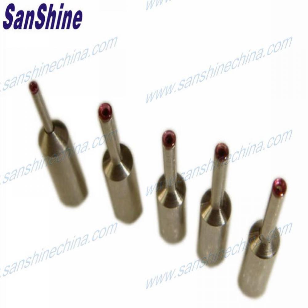 Ruby tipped enamelled wire guide coil winding nozzle 