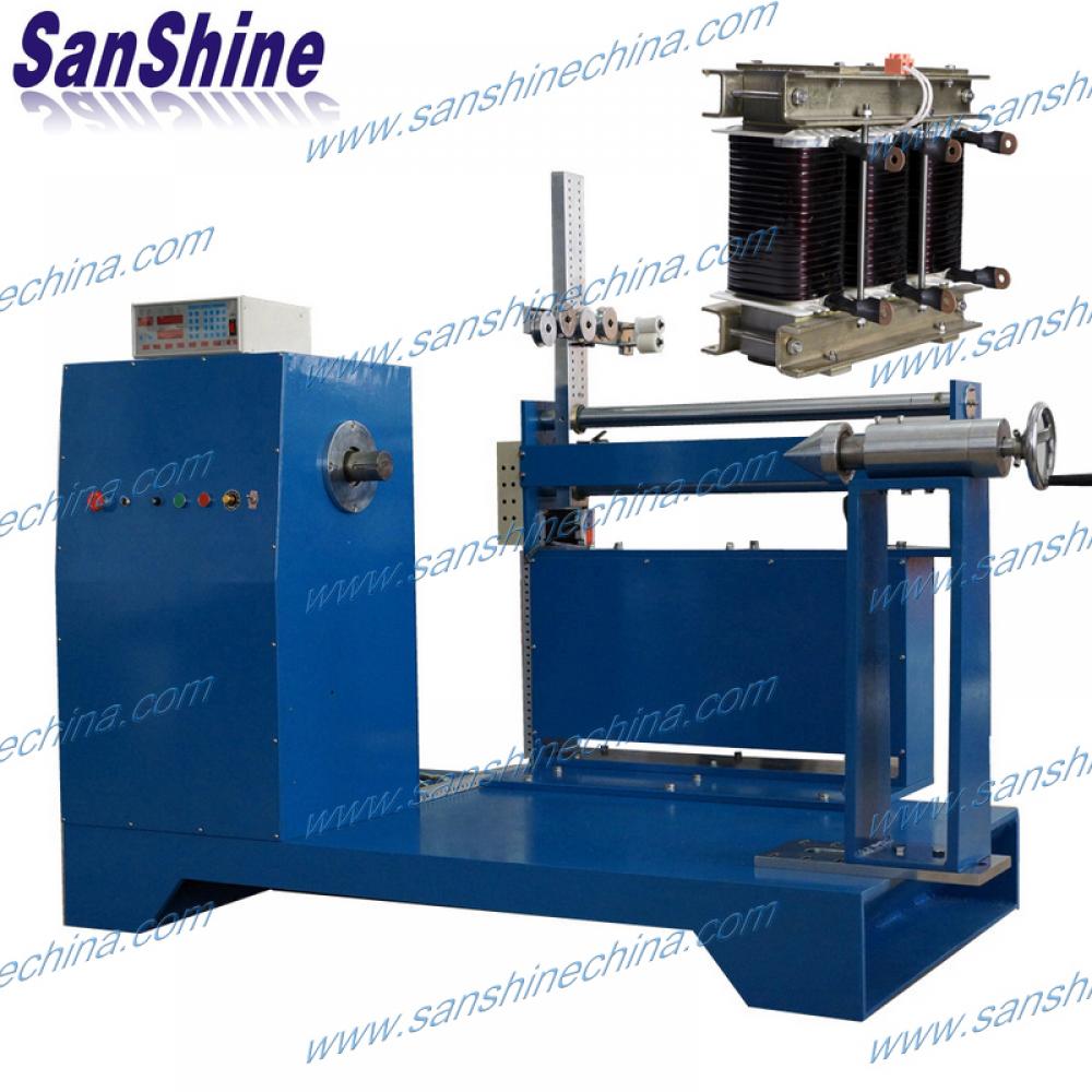 Automatic electric power transformer coil winding machine 