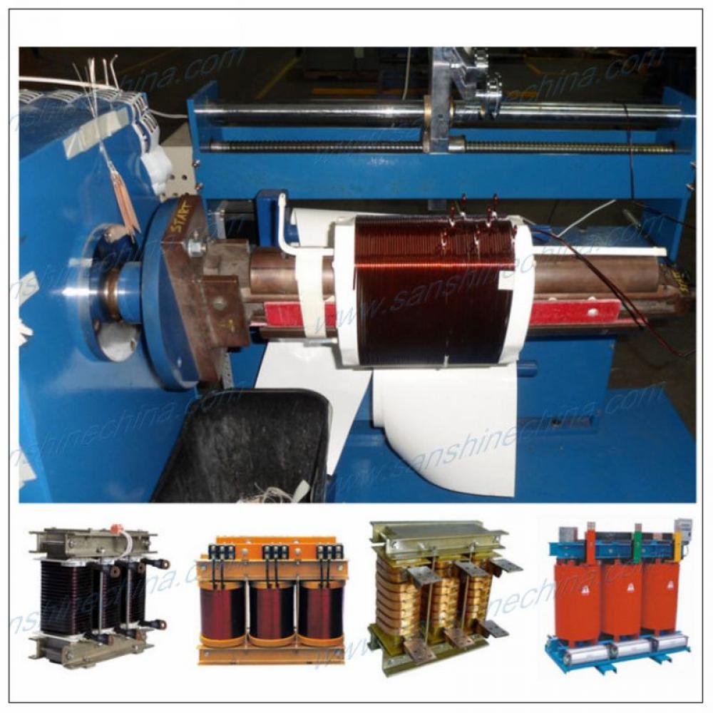 Automatic electric power transformer coil winding machine 