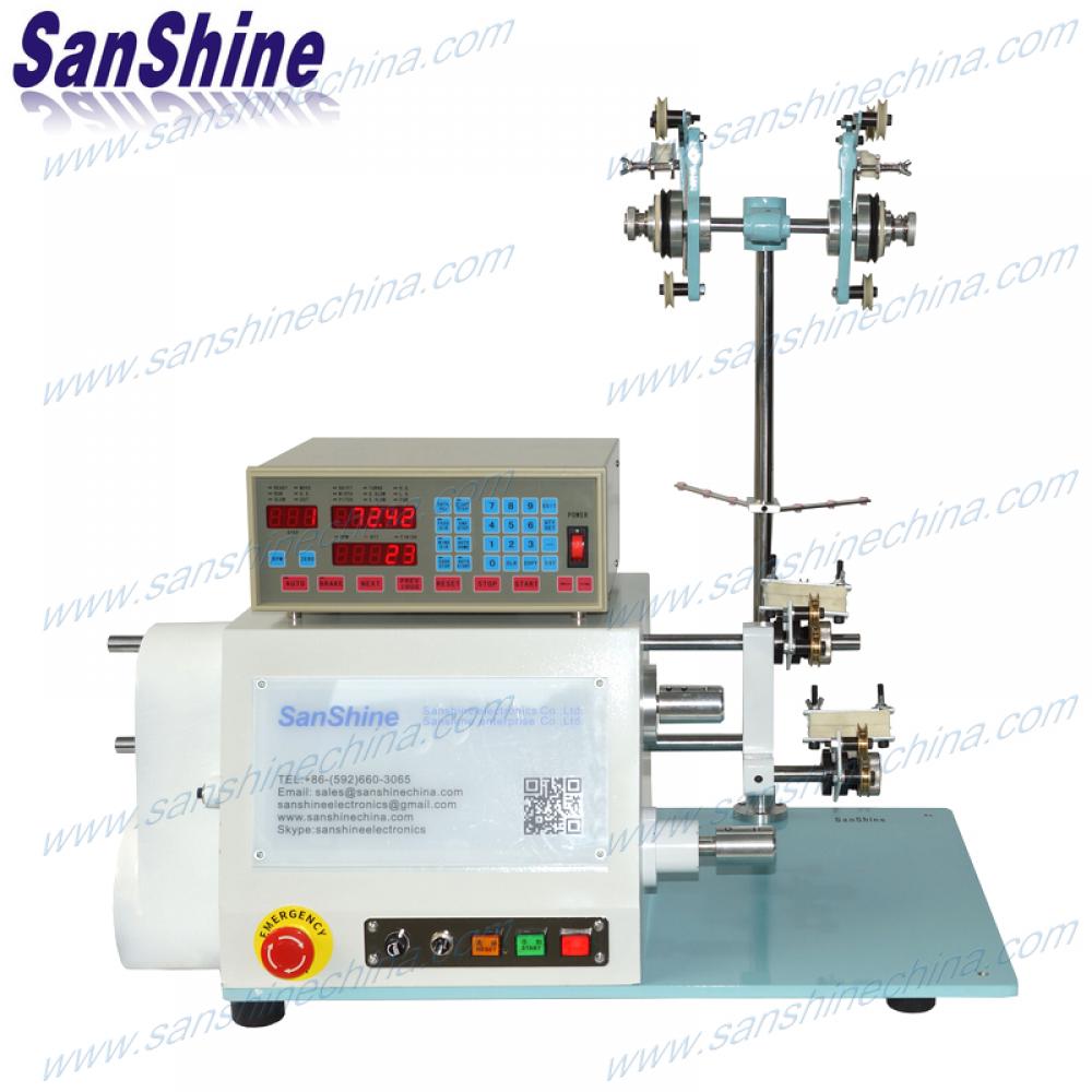 Two spindles automatic thick wire coil winding machine 