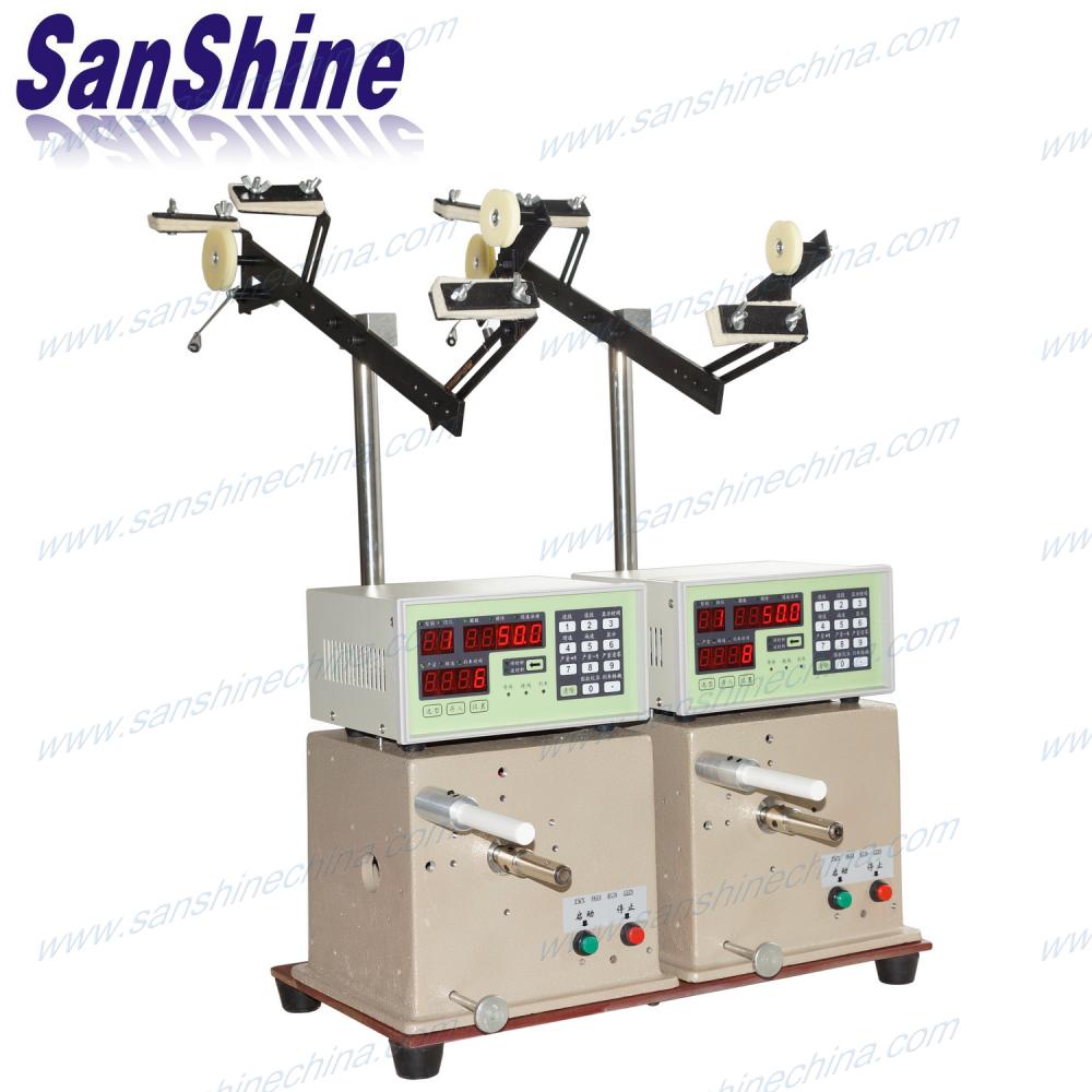 Two spindles drum core inductor winding machine 