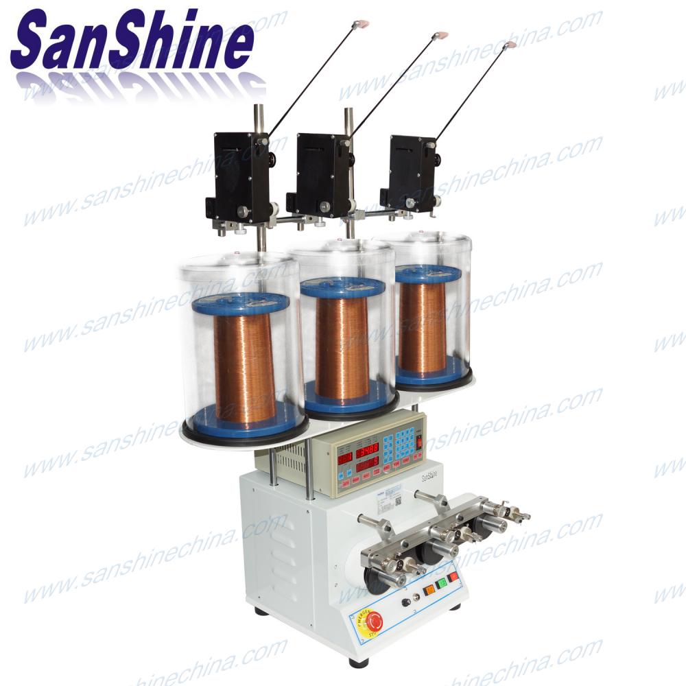 Front three spindles programable automatic coil winding machine 