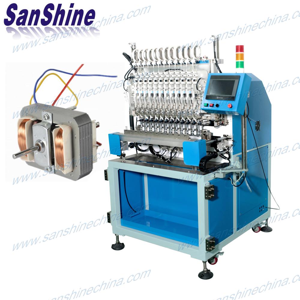 Fully automatic shaded pole motor coil winding machine 