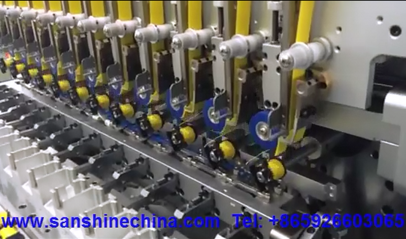 Sanshine has designed fully automatic linear coil winding machine with tape wrapping system
